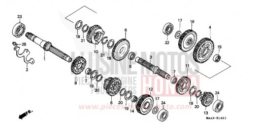 BOITE DE VITESSES VT1100C2T de 1996